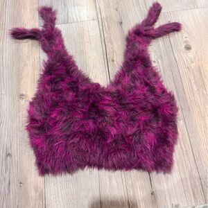 Urban Outfitters Fuzzy Purple and Black Accessory